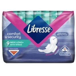 Прокладки LIBRESSE Comfort & Security Maxi Long N9, 5 капель