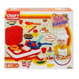 Set pasta de modelat  Crafy Dough "Sunday Brunch" 24 elemnete, 6x50g