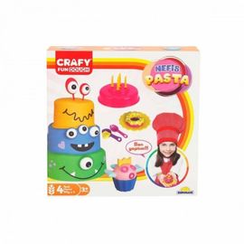 Set pasta de modelat  Crafy Dough "Yummy Cake", 17 elemente, 4x50g