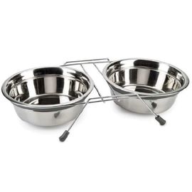 Set de boluri 4DOG, inox, 2 x 0.95 l
