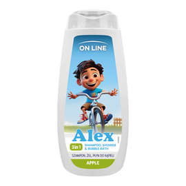 Sampon & Gel de dus pentru copii 3in1 ON LINE ALEX, mar, 400 ml