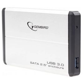 Carcasа externа GEMBIRD EE2-U3S-2-S, pentru HDD SATA 2.5'', argintiu