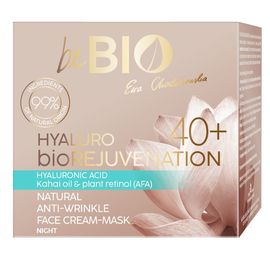 Маска крем для лица beBIO ночная Bio Rejuvenation 40+, 50 мл