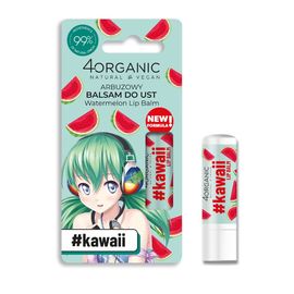 Balsam de buze 4ORGANIC Kawaii Pepene verde, 5g