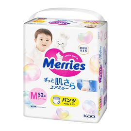 Трусики- подгузники для детей MERRIES Size M, 6-11 кг, 52шт.