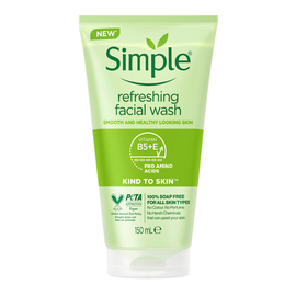 Gel de spalare pentru fata SIMPLE Kind to skin, racoritor, 50 ml