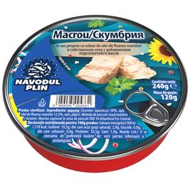 Macrou in suc propriu NAVODUL PLIN, 240 g