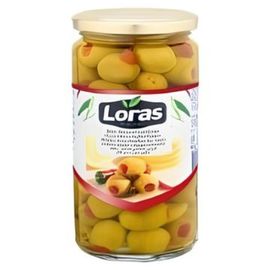 Оливки LORAS фаршированные перцем, 320 г