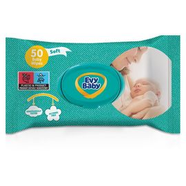 EVY Baby Wet Wipes Servetele umede pentru copii 50 buc Soft