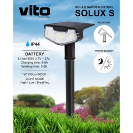Corp de Iluminat VITO SOLUX-S pentru gradina LED, 1W, 6000K, IP44, 1, 50
