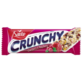 Batonul SANTE Crunchy, merisoare si zmeura, 40 g