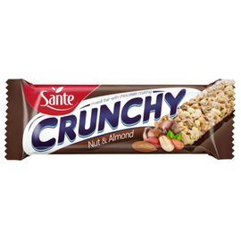 Batonul SANTE Crunchy, nuci in ciocolata, 40 g