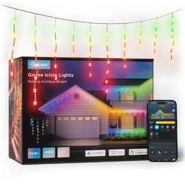 Уличная гирлянда в виде сосулек GOVEE Outdoor Icicle Lights RGBIC, 10м
