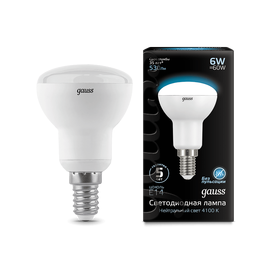 Лампочка LED GAUSS BLACK R50 Цоколь   E14 6 Вт нейтральный свет