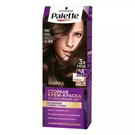Крем-краска для волос PALETTE, W-2  (3-65) Темный Шоколад, 110 мл