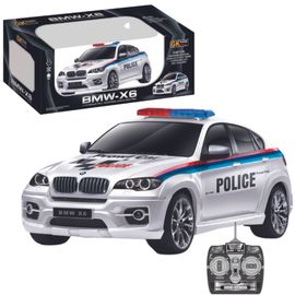 Masina de politie BMW X6, 1:14 cu telecomanda si baterie de 6V