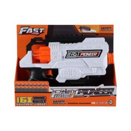 Игрушечный пистолет электрический FAST PIONEER BIG529, 16 снарядов