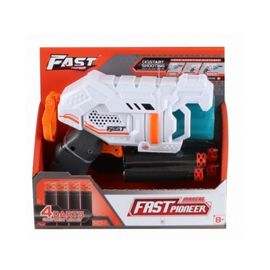 Игрушечный бластер ручной FAST PIONEER BH701, 4 снаряда, вращающийся цилиндр
