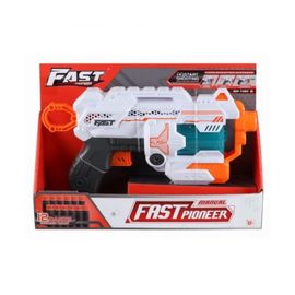 Игрушечный бластер ручной FAST PIONEER BH702, 12 снарядов, вращающийся цилиндр