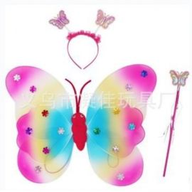 Set Aripi de Fluture FUNNY FASHION 001, cu cerc si bagheta multicolor, ZJA359643
