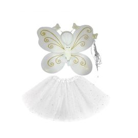 Set Aripi de Fluture FUNNY FASHION 018, roz/albastra/alb (sclipici auriu), ZJA359660