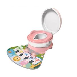 Olita cu sunete si covoras textil YAYA DUCK BABYLOVE AC2689, roz, ZJA342169