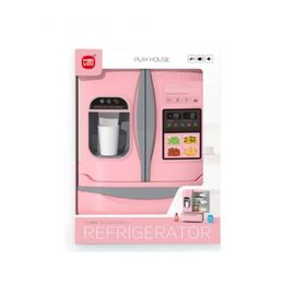 Игрушка холодильник MEY LIAN SHENG LS820C72-2, розовый, с дымом, звуками, подсветкой и аксессуарами, ZJA348213