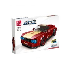 Конструктор Красная машинка JIE STAR 58015 с откатным механизмом, ZJA351124 247 элементова