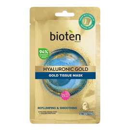 Masca folie BIOTEN Hyaluronic Gold, 25 ml