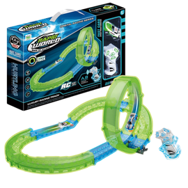 Автотрек ESSA TOYS, с радиоуправлением, светом, 22 детали