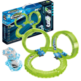 Автотрек ESSA TOYS, с радиоуправлением, светом, 25 деталей