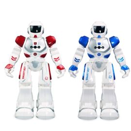 Robot Jack Royal cu telecomanda, albastru/rosu