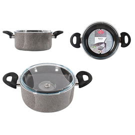 Cratita Ballarini Cortina Granitium, cu capac, 20 сm, 2.8 l