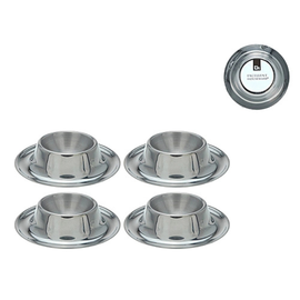 Set de suporturi pentru oua EH, inox, D8.5X2 cm, 4 buc