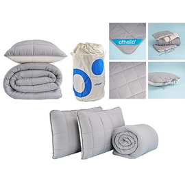 Set patura Othello Egeo Life, microgel, 2 fete de perna, gri, 792 g, 220x240 cm