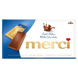 Ciocolata MERCI TABLETA MILK CHOCOLATE, 100 g