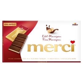 Конфеты MERCI шоколадные Марципан, 112 г
