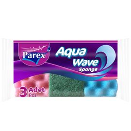 Губки PAREX Aquawave разноцветные, 3 шт