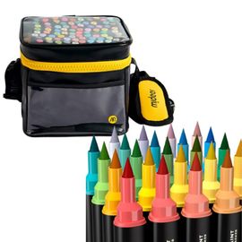 Set markere pe baza de ulei cu 2 capete, 80 de culori