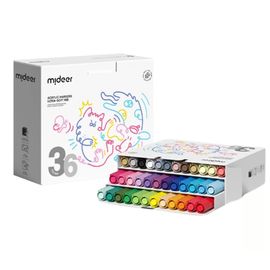 Set de markere acrilice, cu penita ultra moale, 36 culori