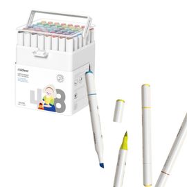 Set markere pentru schita, cu 2 capete, 48 culori