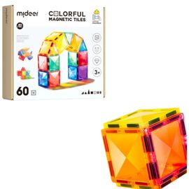 Set multicolor de constructie, magnetic, 60 elemente