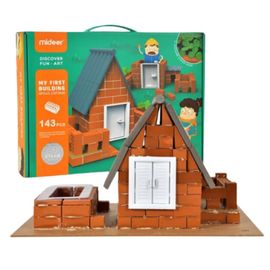 Set de constructie cu caramizi "Cabana", 143 buc