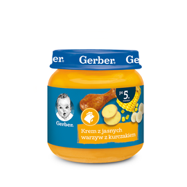 Piure de legume GERBER, cu pui, 5+ luni, 125 g