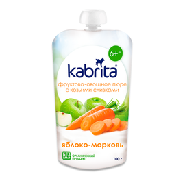 Piure KABRITA cu frisсa de capra, mar si morcov, 6+ luni, 100 g