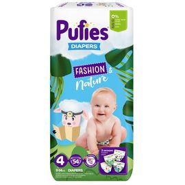Scutece pentru copii PUFIES Maxi Pack Maxi №4, 9-14 кг, 54 шт