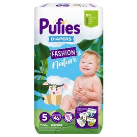 Scutece pentru copii PUFIES Maxi Pack Junior №5, 11-16 kg, 46 buc