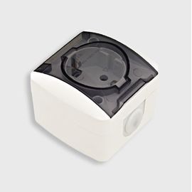 Priza simpla EL-BI Alsu 504-010200-218, cu CP, cu capac, IP 20,  alba, 1/10/60