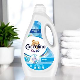 Praf de spalat COCCOLINO Care White, lichid, pentru rufe albe, spalare automata, 45 spalari, 1.8 l