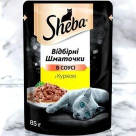 Hrana SHEBA Pui in sos, pentru pisici, 85g